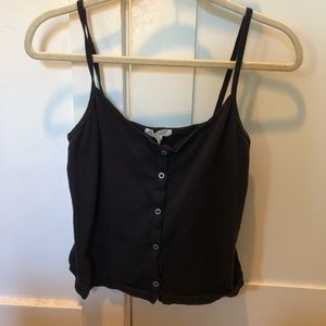 Urban Outfitters Black Button Tank